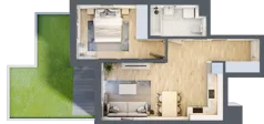 2 pokoje, mieszkanie 41,97 m², piętro 1, oferta nr C82, Zakątek Włochy, Warszawa, Włochy, ul. Robotnicza 11/13