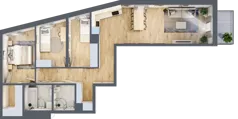 4 pokoje, mieszkanie 82,30 m², piętro 2, oferta nr C85, Zakątek Włochy, Warszawa, Włochy, ul. Robotnicza 11/13