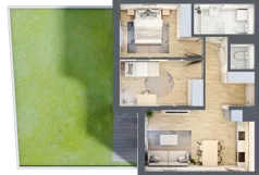 3 pokoje, mieszkanie 56,24 m², parter, oferta nr A09, Zakątek Włochy, Warszawa, Włochy, ul. Robotnicza 11/13