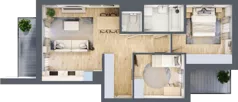 3 pokoje, mieszkanie 58,55 m², piętro 2, oferta nr B55, Zakątek Włochy, Warszawa, Włochy, ul. Robotnicza 11/13