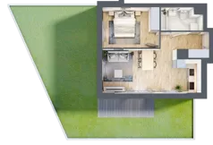 2 pokoje, mieszkanie 42,56 m², parter, oferta nr L-A004, Warszawski Świt Etap XII, Warszawa, Targówek, Bródno, ul. Warszawski Świt