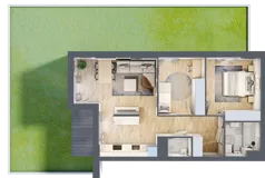 3 pokoje, mieszkanie 62,67 m², parter, oferta nr L-A008, Warszawski Świt Etap XII, Warszawa, Targówek, Bródno, ul. Warszawski Świt