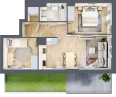 3 pokoje, mieszkanie 51,80 m², parter, oferta nr L-B068, Warszawski Świt Etap XII, Warszawa, Targówek, Bródno, ul. Warszawski Świt