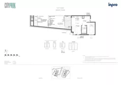 2 pokoje, mieszkanie 44,20 m², piętro 1, oferta nr G.1.1.8, City Park, Gdańsk, Zaspa, Zaspa-Rozstaje, Al. Jana Pawła II 1, 1A