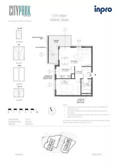 2 pokoje, mieszkanie 50,11 m², piętro 6, oferta nr H.1.6.2, City Park, Gdańsk, Zaspa, Zaspa-Rozstaje, Al. Jana Pawła II 1, 1A
