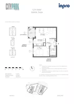 2 pokoje, mieszkanie 47,58 m², piętro 8, oferta nr H.1.8.9, City Park, Gdańsk, Zaspa, Zaspa-Rozstaje, Al. Jana Pawła II 1, 1A