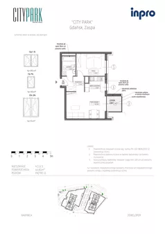 2 pokoje, mieszkanie 44,58 m², piętro 11, oferta nr H.1.11.5, City Park, Gdańsk, Zaspa, Zaspa-Rozstaje, Al. Jana Pawła II 1, 1A