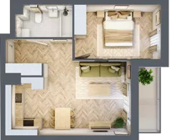 2 pokoje, mieszkanie 42,86 m², piętro 4, oferta nr A.3.5.2, FORMA, Elbląg, Zatorze, ul. Malborska