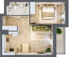 2 pokoje, mieszkanie 42,81 m², piętro 3, oferta nr A.3.4.2, FORMA, Elbląg, Zatorze, ul. Malborska