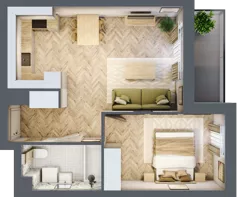 2 pokoje, mieszkanie 42,89 m², piętro 2, oferta nr A.3.3.3, FORMA, Elbląg, Zatorze, ul. Malborska