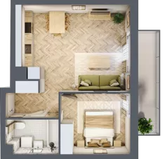 2 pokoje, mieszkanie 42,35 m², piętro 2, oferta nr A.2.3.2, FORMA, Elbląg, Zatorze, ul. Malborska