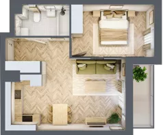 2 pokoje, mieszkanie 42,89 m², piętro 5, oferta nr A.3.6.2, FORMA, Elbląg, Zatorze, ul. Malborska
