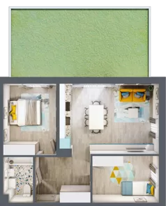 3 pokoje, mieszkanie 58,99 m², parter, oferta nr 1/2-4, ul. Stawowa, Kraków, Prądnik Biały, Bronowice Wielkie, ul. Stawowa 242