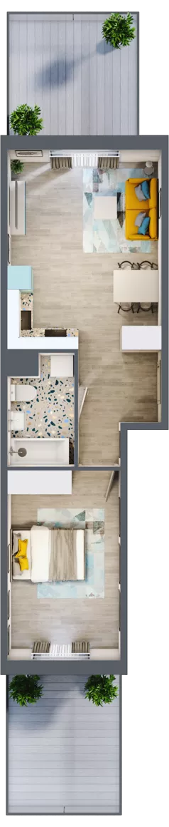 2 pokoje, mieszkanie 45,31 m², parter, oferta nr F4, ul. Glogera - bud. F i G, Kraków, Prądnik Biały, Górka Narodowa, ul. Zygmunta Glogera