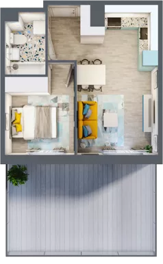 2 pokoje, mieszkanie 34,93 m², parter, oferta nr F21, ul. Glogera - bud. F i G, Kraków, Prądnik Biały, Górka Narodowa, ul. Zygmunta Glogera