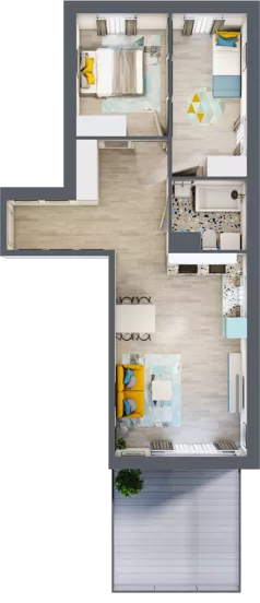 3 pokoje, mieszkanie 61,96 m², parter, oferta nr F1, ul. Glogera - bud. F i G, Kraków, Prądnik Biały, Górka Narodowa, ul. Zygmunta Glogera