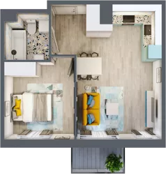 2 pokoje, mieszkanie 39,76 m², piętro 2, oferta nr F10, ul. Glogera - bud. F i G, Kraków, Prądnik Biały, Górka Narodowa, ul. Zygmunta Glogera
