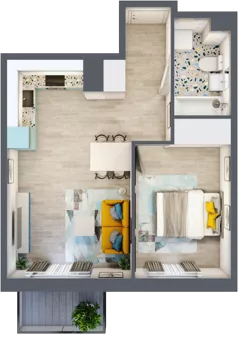 2 pokoje, mieszkanie 38,94 m², piętro 2, oferta nr G11, ul. Glogera - bud. F i G, Kraków, Prądnik Biały, Górka Narodowa, ul. Zygmunta Glogera