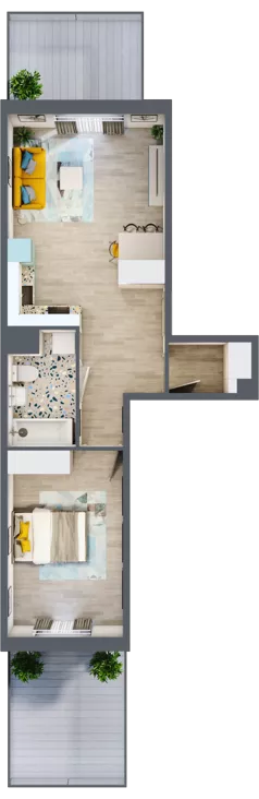 2 pokoje, mieszkanie 47,93 m², parter, oferta nr G4, ul. Glogera - bud. F i G, Kraków, Prądnik Biały, Górka Narodowa, ul. Zygmunta Glogera