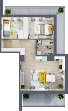 3 pokoje, mieszkanie 56,05 m², piętro 3, oferta nr G13, ul. Glogera - bud. F i G, Kraków, Prądnik Biały, Górka Narodowa, ul. Zygmunta Glogera