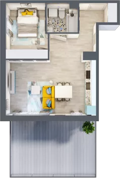2 pokoje, mieszkanie 44,42 m², parter, oferta nr G19, ul. Glogera - bud. F i G, Kraków, Prądnik Biały, Górka Narodowa, ul. Zygmunta Glogera