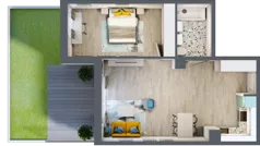 2 pokoje, mieszkanie 55,35 m², parter, oferta nr 9, Smętna Garden, Kraków, Bronowice, Bronowice Wielkie, ul. Smętna 1E/F