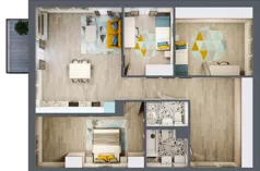 4 pokoje, mieszkanie 82,82 m², piętro 2, oferta nr 24, Smętna Garden, Kraków, Bronowice, Bronowice Wielkie, ul. Smętna 1E/F