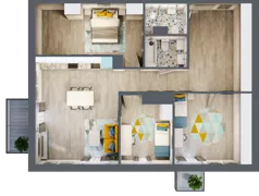 4 pokoje, mieszkanie 82,35 m², piętro 2, oferta nr 21, Smętna Garden, Kraków, Bronowice, Bronowice Wielkie, ul. Smętna 1E/F