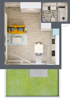 1 pokój, mieszkanie 31,37 m², piętro 2, oferta nr 26, Smętna Garden, Kraków, Bronowice, Bronowice Wielkie, ul. Smętna 1E/F