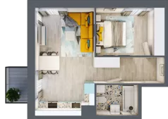2 pokoje, mieszkanie 42,92 m², piętro 1, oferta nr A5, ul. Stawowa ABC, Kraków, Prądnik Biały, Bronowice Wielkie, ul. Stawowa 246/246A/246B