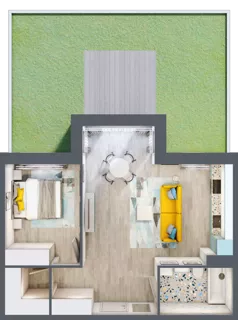 2 pokoje, mieszkanie 52,92 m², parter, oferta nr C2, ul. Stawowa ABC, Kraków, Prądnik Biały, Bronowice Wielkie, ul. Stawowa 246/246A/246B