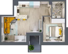 2 pokoje, mieszkanie 44,02 m², piętro 2, oferta nr C12, ul. Stawowa ABC, Kraków, Prądnik Biały, Bronowice Wielkie, ul. Stawowa 246/246A/246B