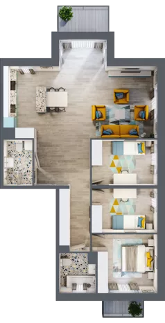 4 pokoje, mieszkanie 99,68 m², piętro 1, oferta nr C7, ul. Stawowa ABC, Kraków, Prądnik Biały, Bronowice Wielkie, ul. Stawowa 246/246A/246B