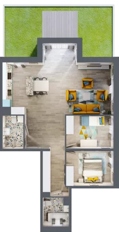 3 pokoje, mieszkanie 88,35 m², parter, oferta nr C3, ul. Stawowa ABC, Kraków, Prądnik Biały, Bronowice Wielkie, ul. Stawowa 246/246A/246B