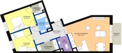 3 pokoje, mieszkanie 77,29 m², piętro 1, oferta nr C-114, Przewóz 4, Kraków, Podgórze, Płaszów, ul. Przewóz 4