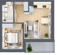 2 pokoje, mieszkanie 36,28 m², piętro 1, oferta nr 11, Centralna 51C, Kraków, Czyżyny, ul. Centralna