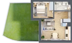 2 pokoje, mieszkanie 36,28 m², parter, oferta nr 5, Centralna 51C, Kraków, Czyżyny, ul. Centralna