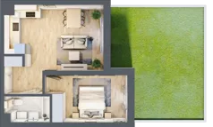 2 pokoje, mieszkanie 40,62 m², parter, oferta nr 38, Centralna 51C, Kraków, Czyżyny, ul. Centralna