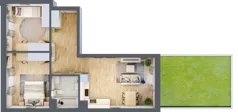 3 pokoje, mieszkanie 64,14 m², parter, oferta nr 60, Centralna 51C, Kraków, Czyżyny, ul. Centralna