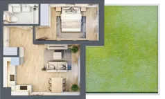2 pokoje, mieszkanie 40,62 m², parter, oferta nr 39, Centralna 51C, Kraków, Czyżyny, ul. Centralna