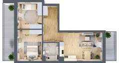 3 pokoje, mieszkanie 63,79 m², piętro 1, oferta nr 64, Centralna 51C, Kraków, Czyżyny, ul. Centralna