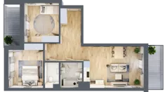 3 pokoje, mieszkanie 67,44 m², piętro 3, oferta nr 92, Centralna 51C, Kraków, Czyżyny, ul. Centralna