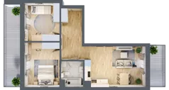 3 pokoje, mieszkanie 62,19 m², piętro 3, oferta nr 72, Centralna 51C, Kraków, Czyżyny, ul. Centralna