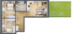 3 pokoje, mieszkanie 62,07 m², parter, oferta nr 37, Centralna 51C, Kraków, Czyżyny, ul. Centralna