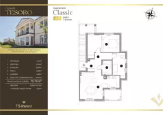 4 pokoje, apartament 71,00 m², piętro 3, oferta nr VI.4.2, Ogrody Tesoro - Apartamenty Classic, Gdynia, Pogórze, ul. Aleja Iberyjska