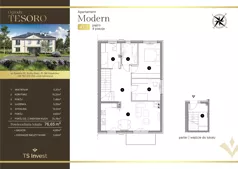 4 pokoje, apartament 77,00 m², piętro 1, oferta nr 41.2, Ogrody Tesoro - Apartamenty Modern, Gdynia, Pogórze, Suchy Dwór ul. Szkolna