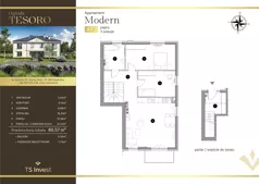3 pokoje, apartament 81,00 m², piętro 1, oferta nr  49.2, Ogrody Tesoro - Apartamenty Modern, Gdynia, Pogórze, Suchy Dwór ul. Szkolna 24