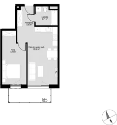 2 pokoje, mieszkanie 45,85 m², piętro 4, oferta nr mieszkanie 35, Łepkowskiego 11, Kraków, Prądnik Czerwony, ul. Łepkowskiego 11