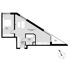 2 pokoje, mieszkanie 47,05 m², piętro 4, oferta nr mieszkanie 38-projekt wykończenia w cenie, Łepkowskiego 11, Kraków, Prądnik Czerwony, ul. Łepkowskiego 11