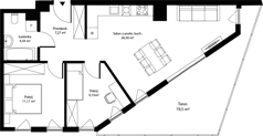 3 pokoje, mieszkanie 58,43 m², piętro 4, oferta nr mieszkanie 28, Bytkowska 4.0, Katowice, Wełnowiec-Józefowiec, ul. Bytkowska